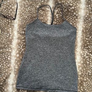 Heathered gray lululemon athletic top